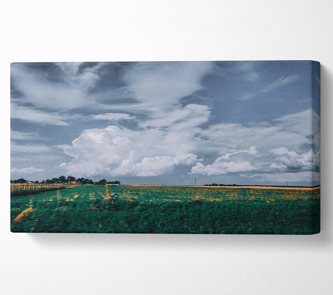  A Canvas Print of Blue Sky Cumulus Fields Canvas Wall Art
