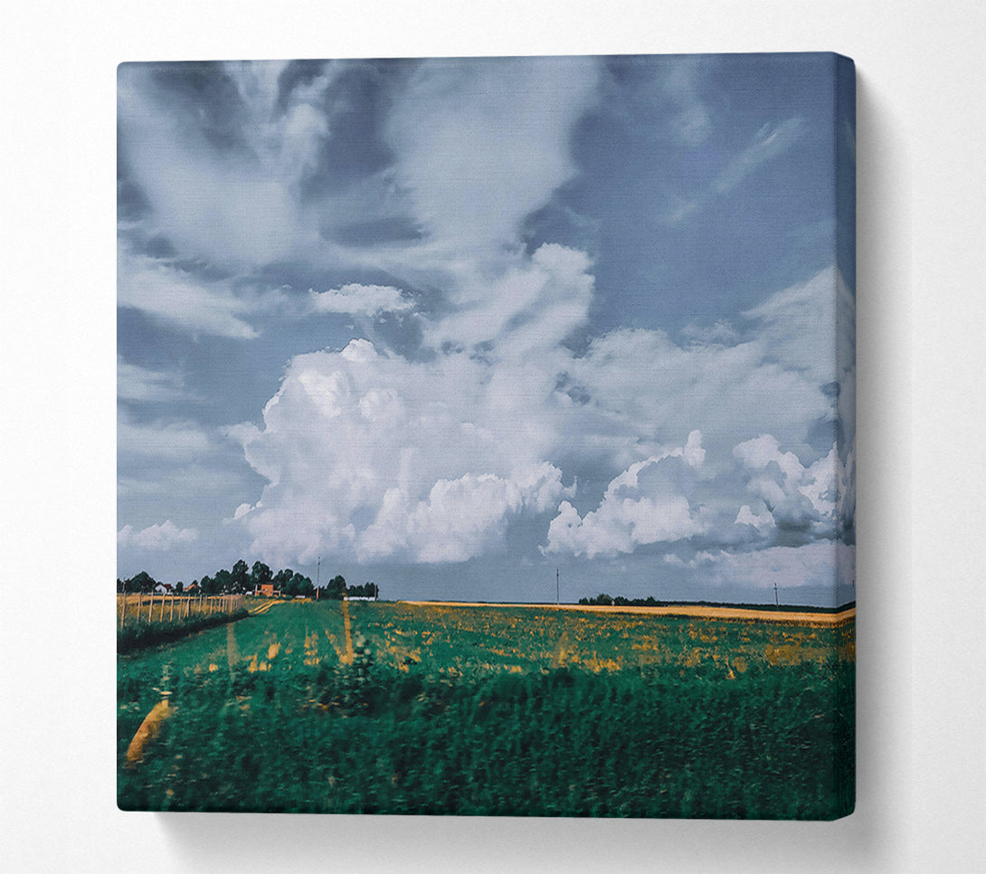  A Canvas Print of Blue Sky Cumulus Fields Canvas Wall Art