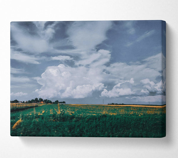  A Canvas Print of Blue Sky Cumulus Fields Canvas Wall Art