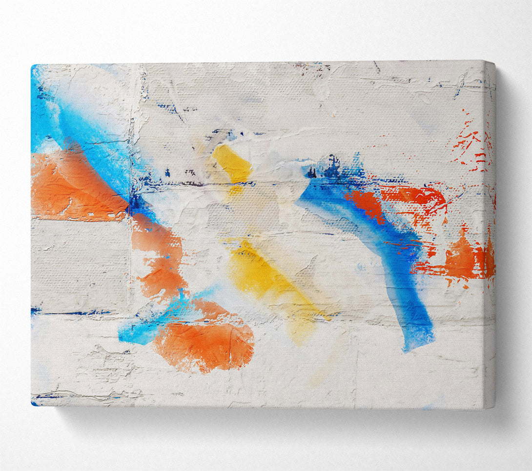  A Canvas Print of Orange And Blue Abstract Canvas Print