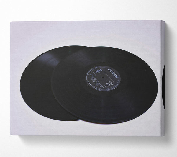  A Canvas Print of Black Vinyl Stack Canvas Art