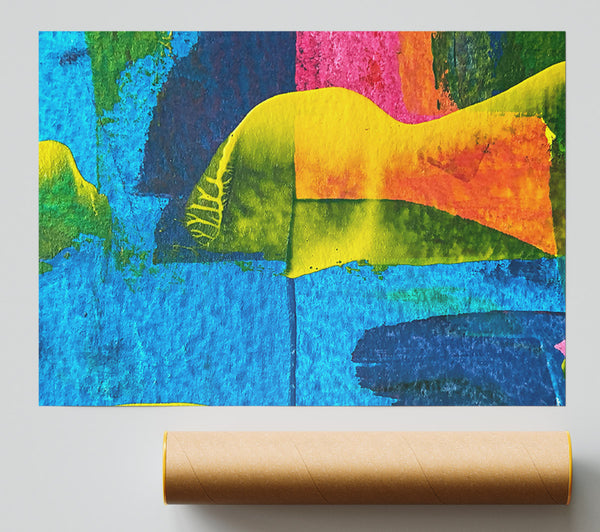 Blue Yellow Sky Print