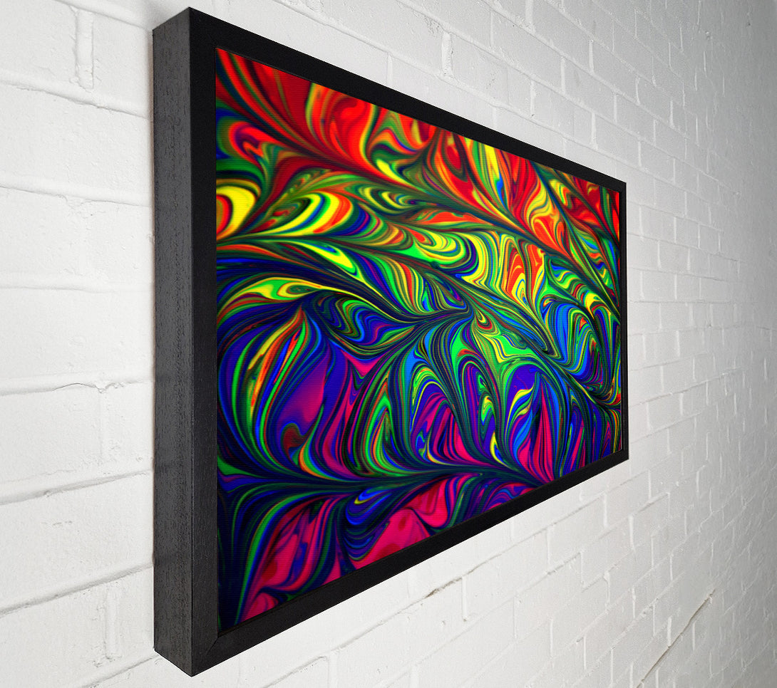  A Canvas Print of Green Swirls Of Color Canvas Print