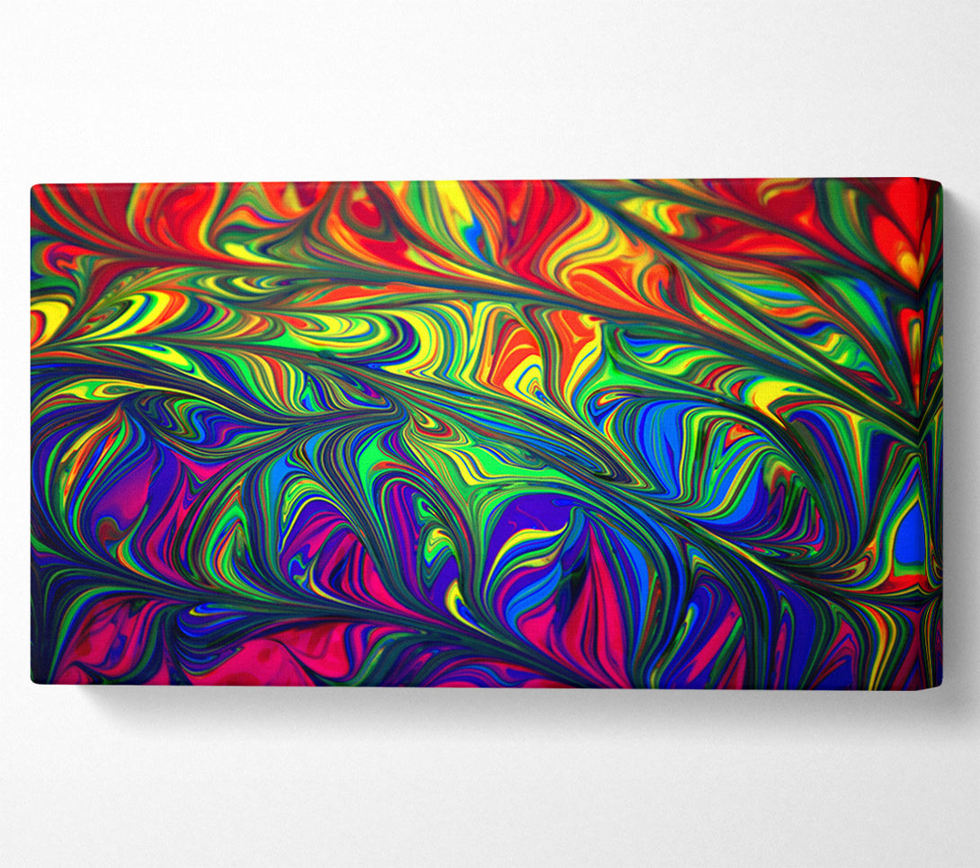  A Canvas Print of Green Swirls Of Color Canvas Print