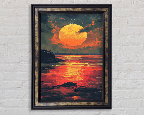 Blood Sunset Framed Print