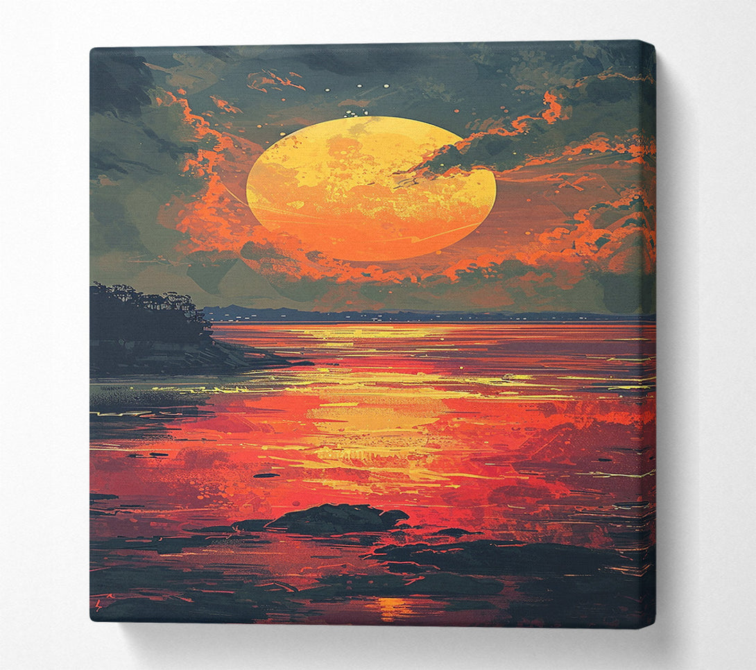  A Canvas Print of Blood Sunset Canvas Wall Art