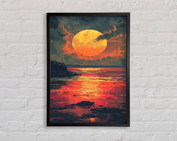 Blood Sunset Framed Print