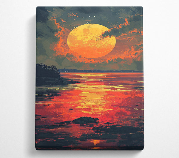  A Canvas Print of Blood Sunset Canvas Wall Art