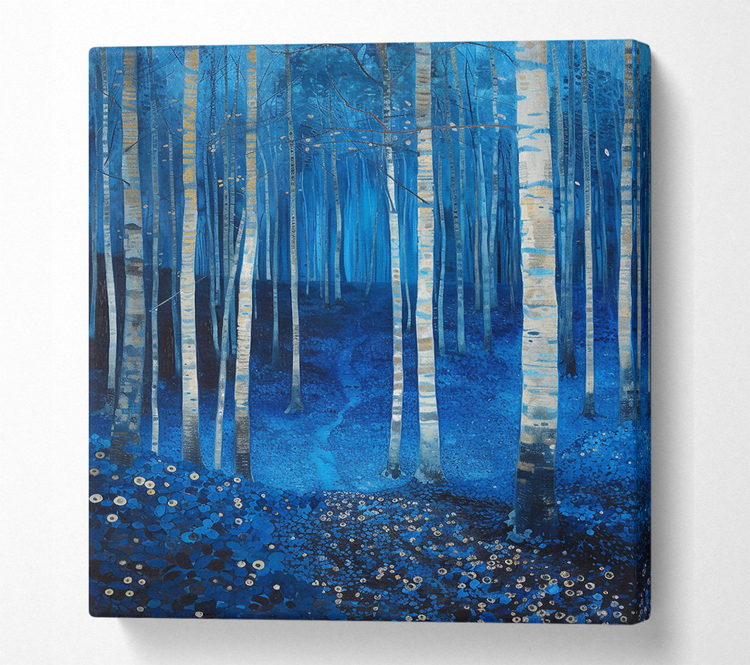  A Canvas Print of Azure Forest Whispers Canvas Art