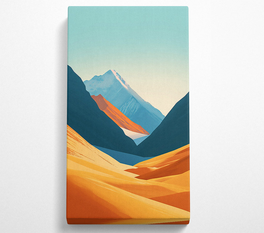  A Canvas Print of Golden Mountain Valley Canvas Art