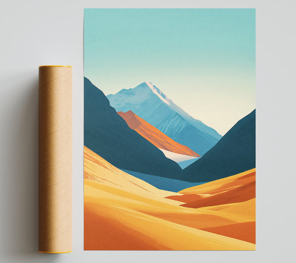 Golden Mountain Valley Poster