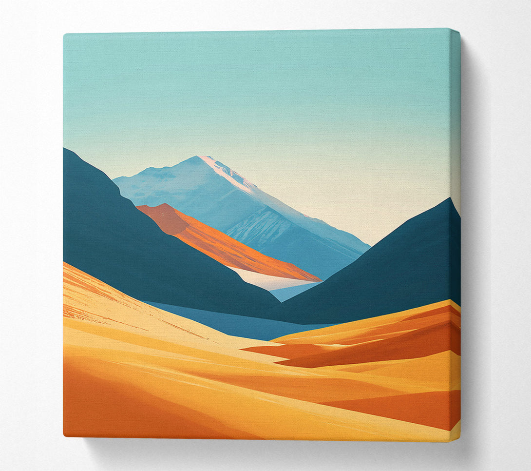  A Canvas Print of Golden Mountain Valley Canvas Art