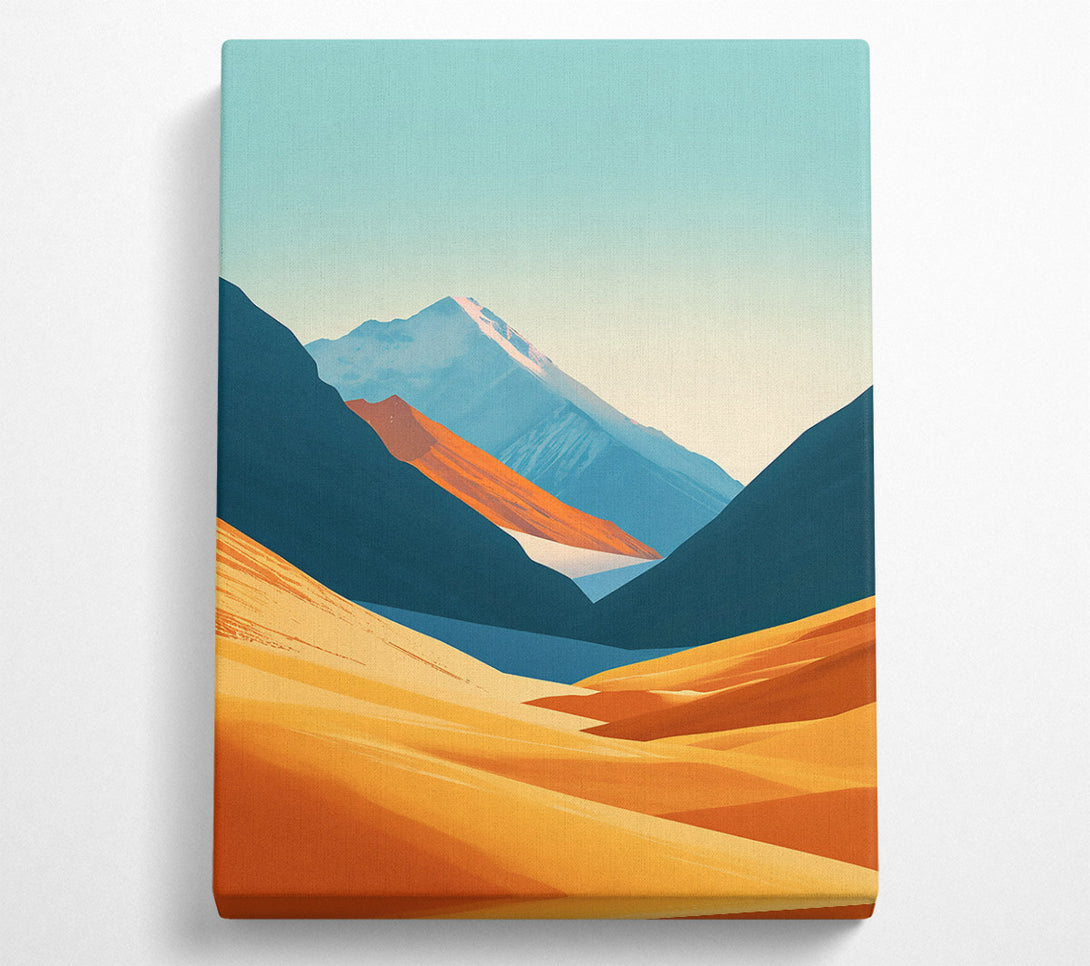  A Canvas Print of Golden Mountain Valley Canvas Art