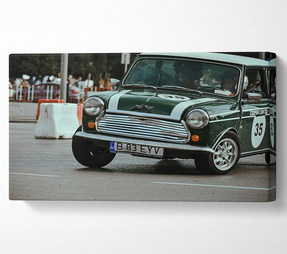  A Canvas Print of Green Mini In Motion Canvas Art