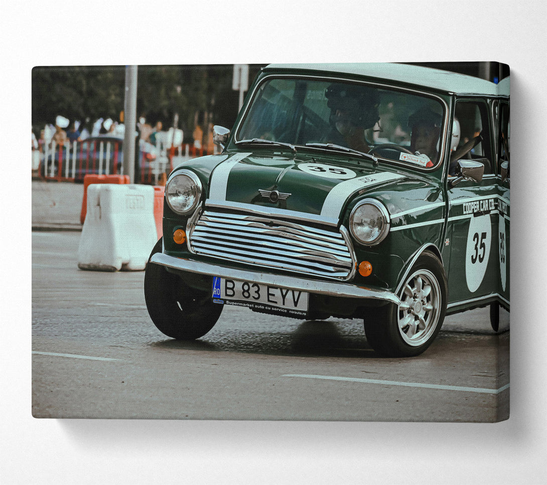  A Canvas Print of Green Mini In Motion Canvas Art