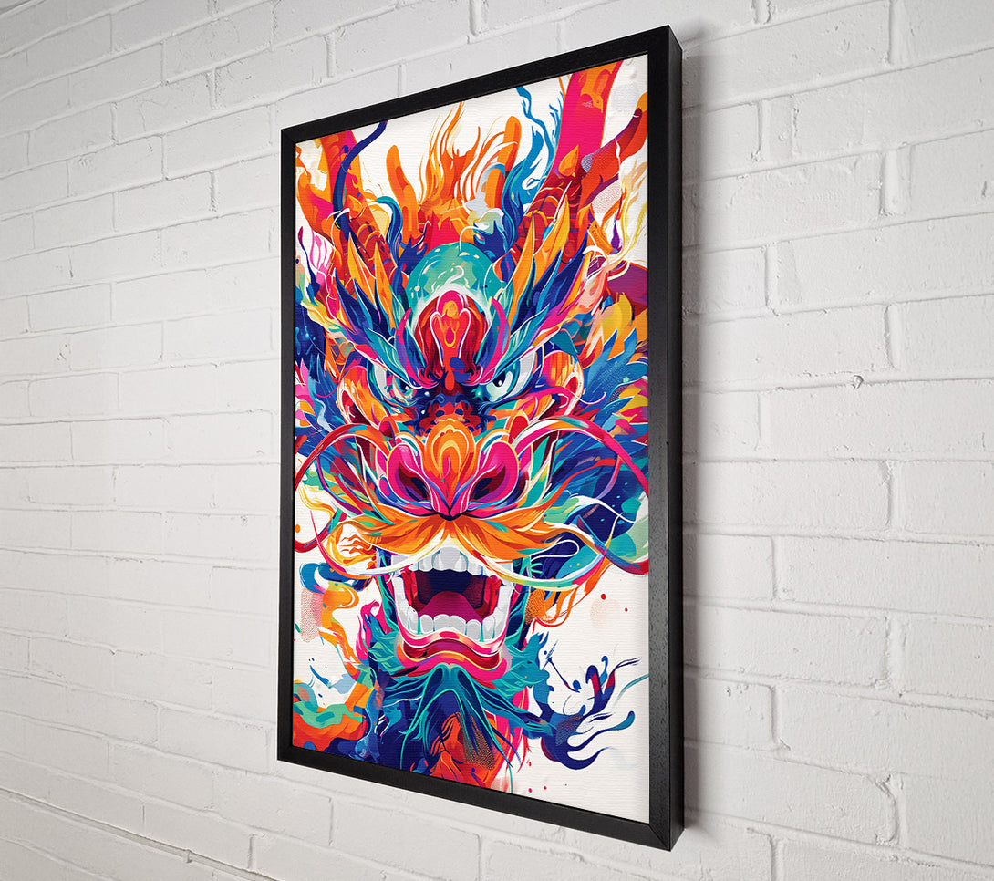  A Canvas Print of Orange Dragon Fury Canvas Print