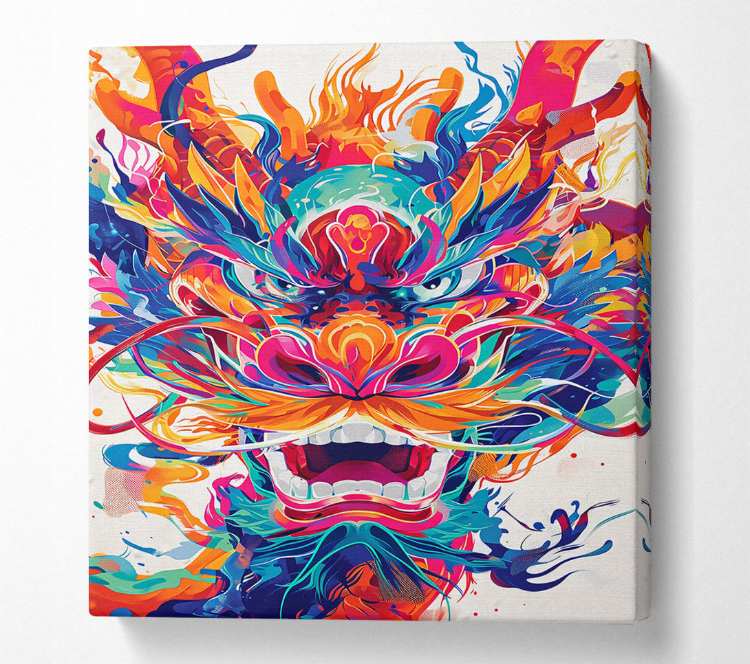  A Canvas Print of Orange Dragon Fury Canvas Print