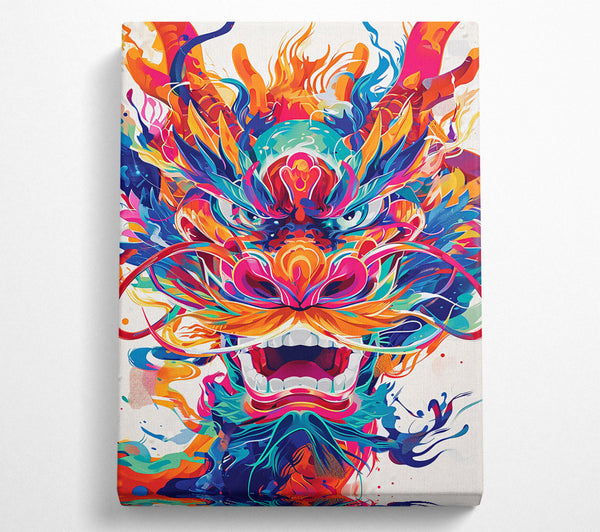  A Canvas Print of Orange Dragon Fury Canvas Print