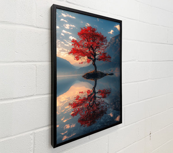 Crimson Reflections In Water
