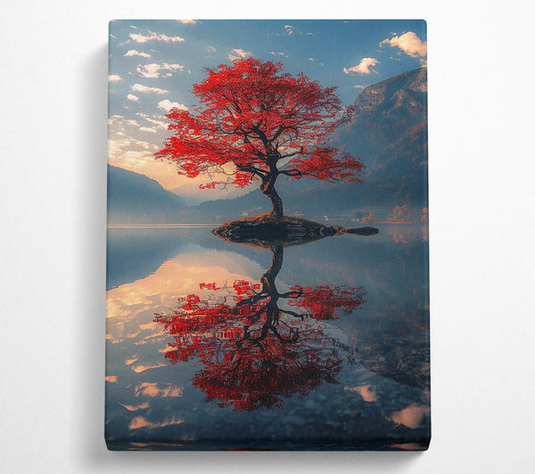  A Canvas Print of Crimson Reflections In Water Canvas Art