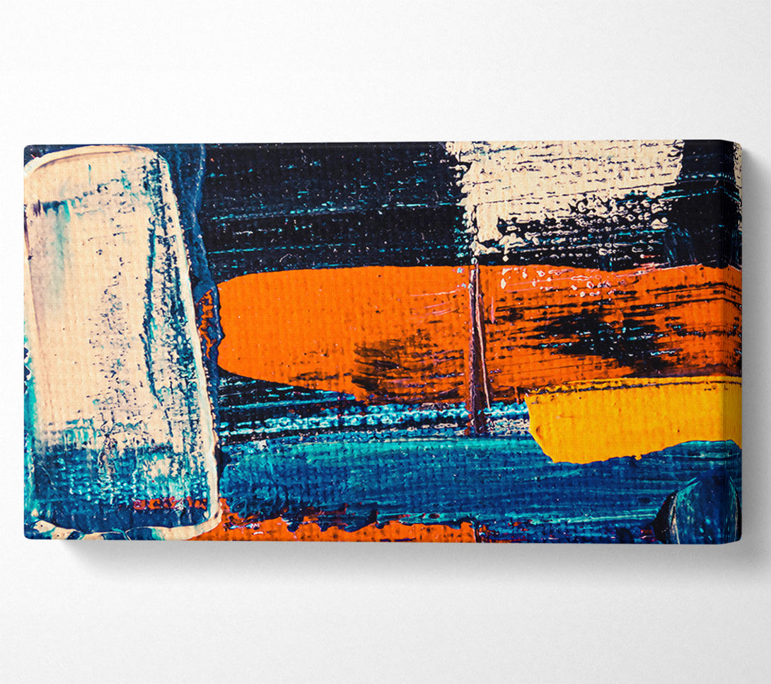  A Canvas Print of Orange Strokes Of Freedom Canvas Wall Art