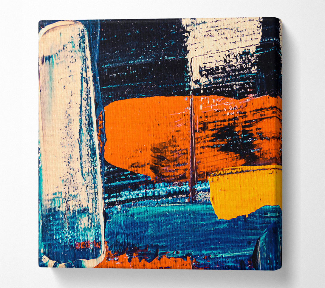  A Canvas Print of Orange Strokes Of Freedom Canvas Wall Art
