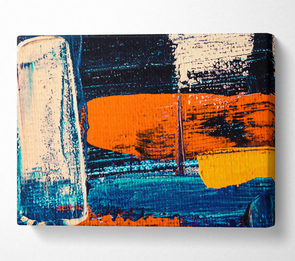  A Canvas Print of Orange Strokes Of Freedom Canvas Wall Art