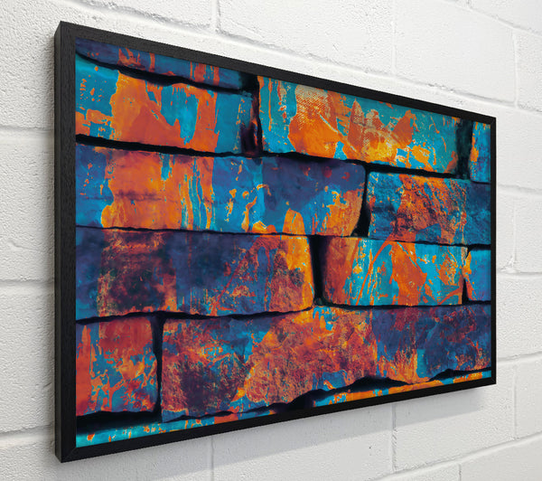 Blue And Orange Brickwork