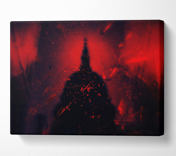  A Canvas Print of Crimson Silhouette Canvas Art