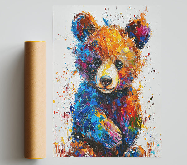 Golden Cub Splash Poster