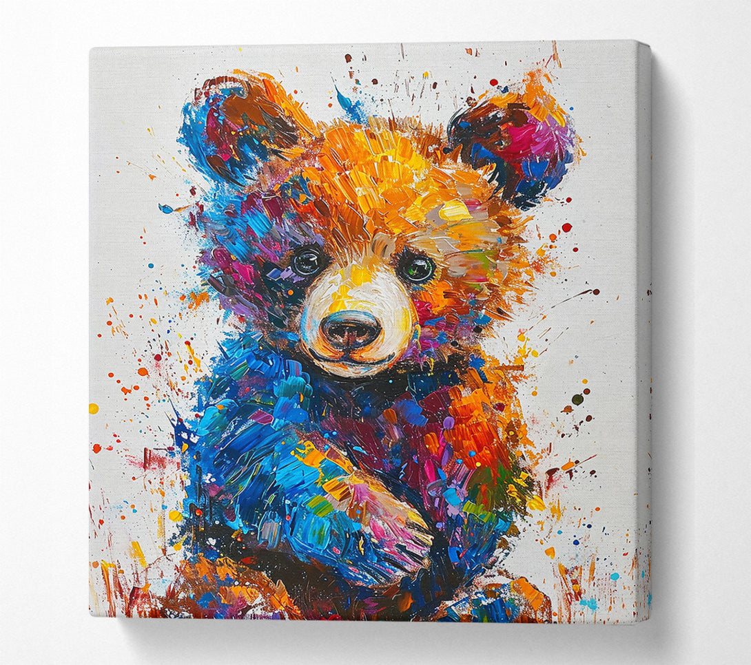  A Canvas Print of Golden Cub Splash Canvas Art