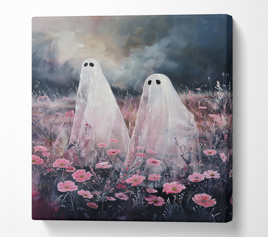  A Canvas Print of Pink Ghostly Meadow Canvas Print