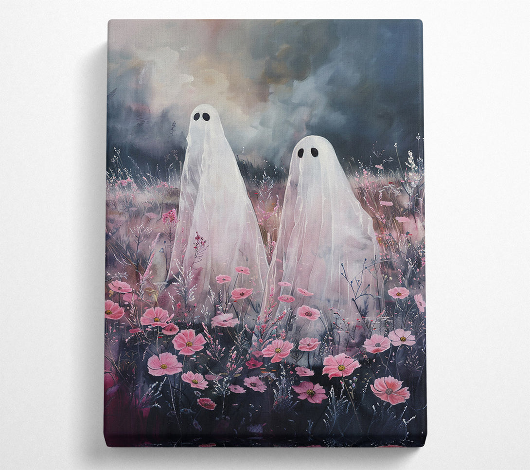  A Canvas Print of Pink Ghostly Meadow Canvas Print