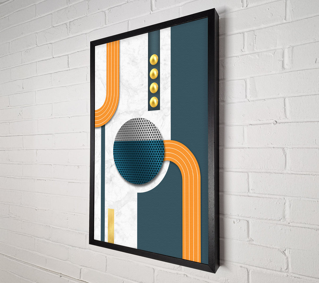  A Canvas Print of Blue Abstract With Shapes Canvas Art
