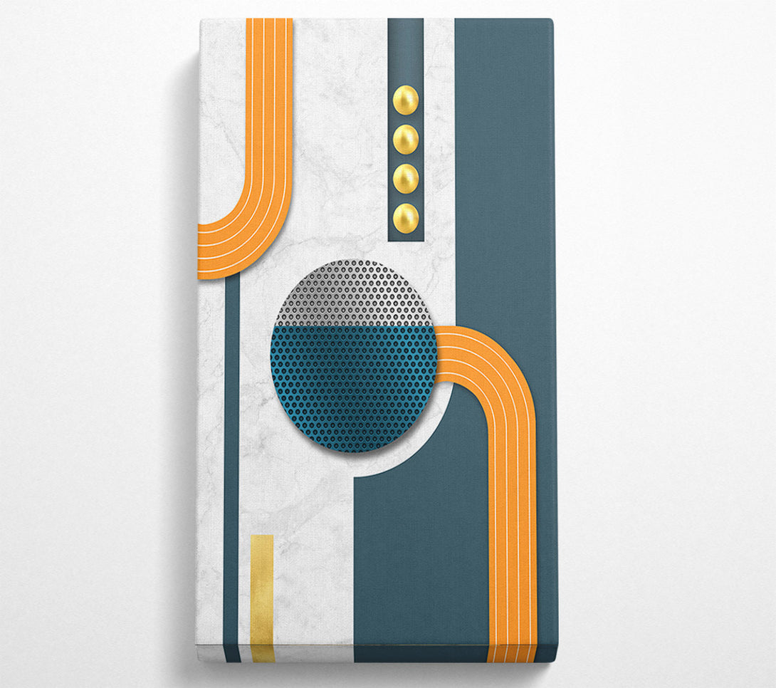  A Canvas Print of Blue Abstract With Shapes Canvas Art