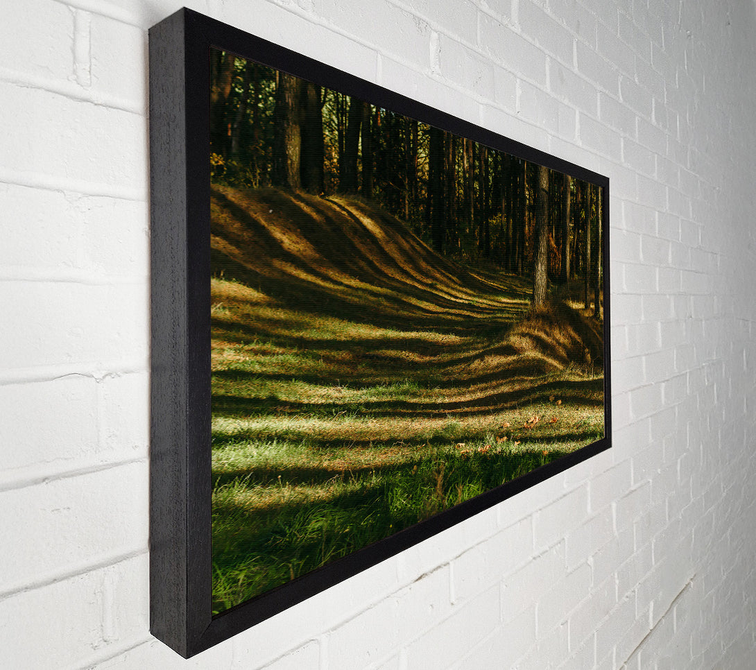  A Canvas Print of Golden Forest Stripes Canvas Wall Art