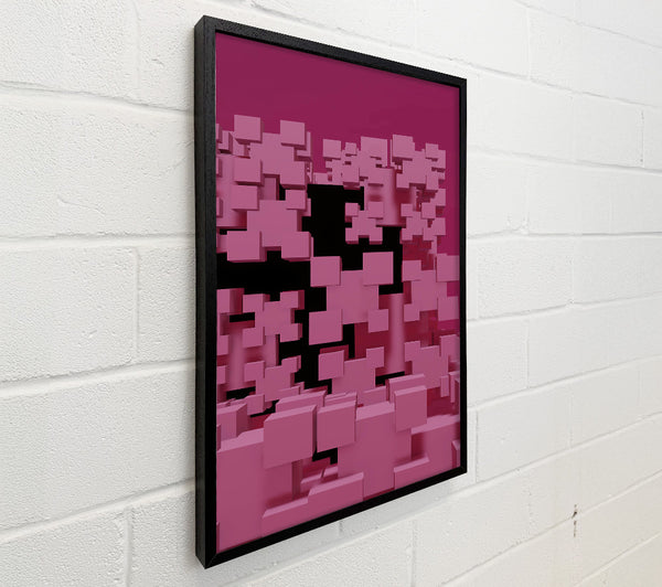 Pink Pixelated Landscape