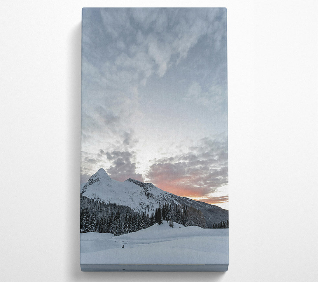  A Canvas Print of Pink Sky Mountaintops Canvas Print