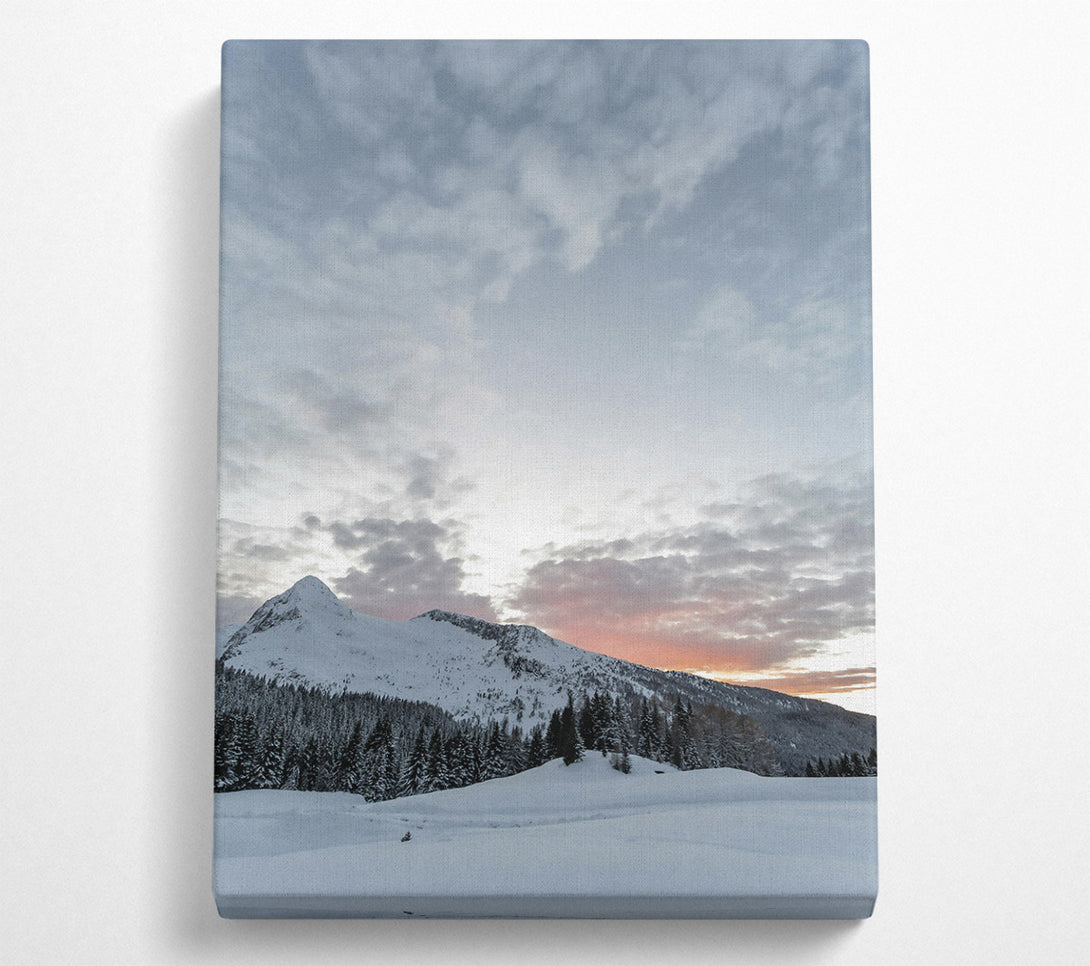  A Canvas Print of Pink Sky Mountaintops Canvas Print