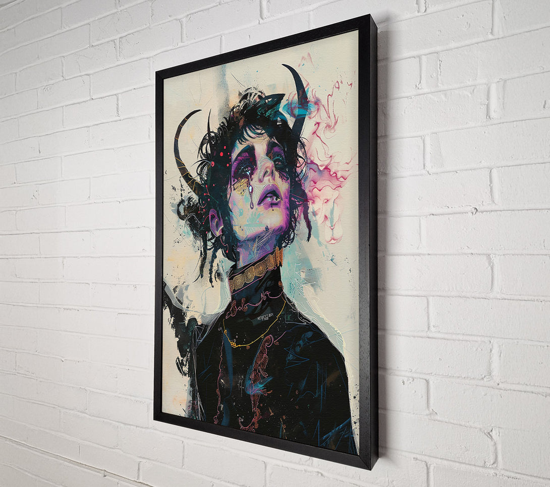  A Canvas Print of Black Horned Ascension Canvas Wall Art
