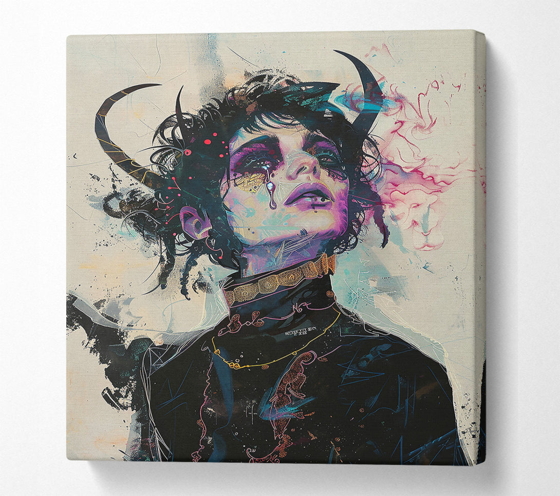  A Canvas Print of Black Horned Ascension Canvas Wall Art