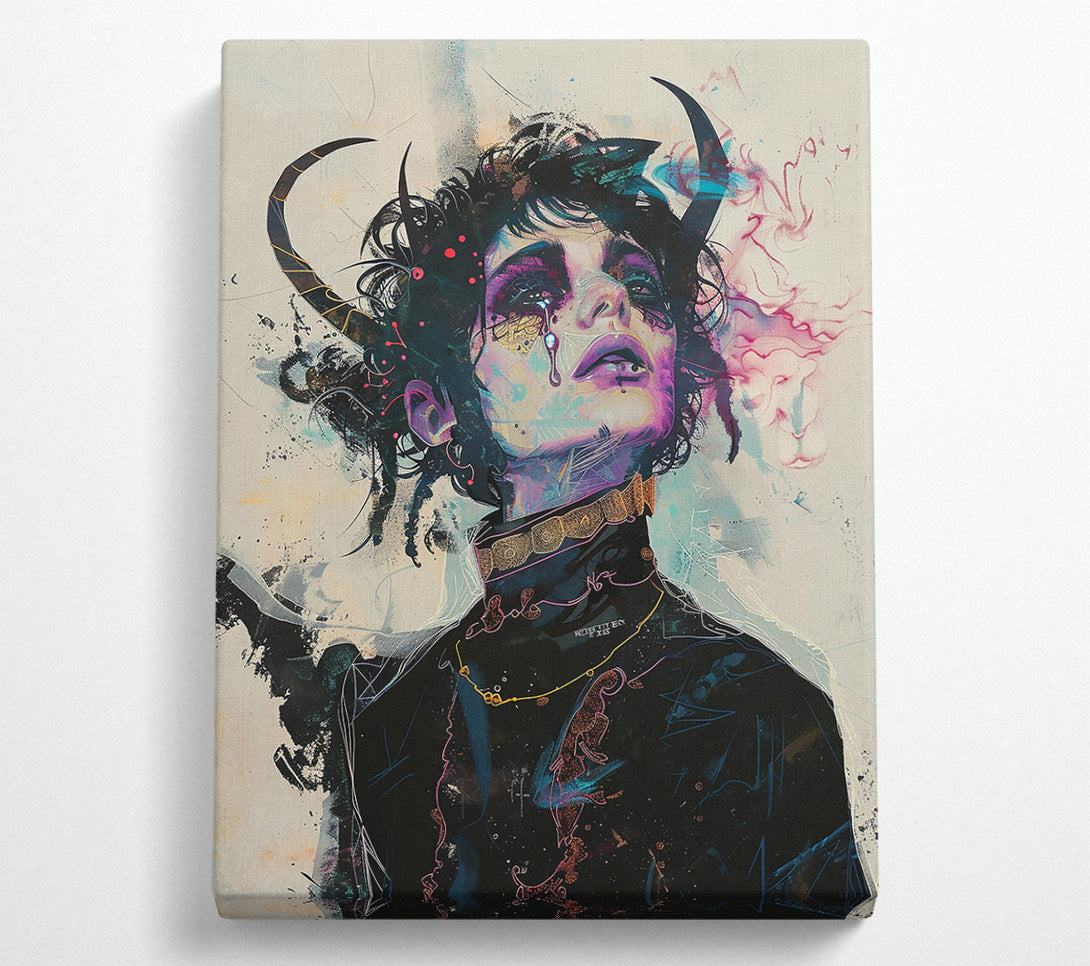  A Canvas Print of Black Horned Ascension Canvas Wall Art