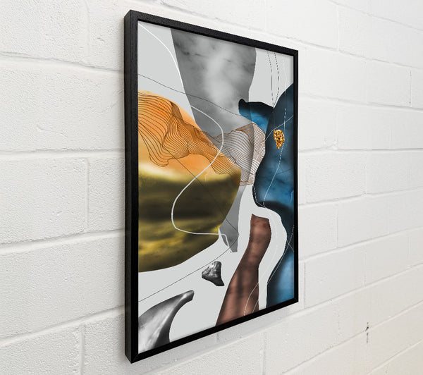 Blue And Gold Abstract