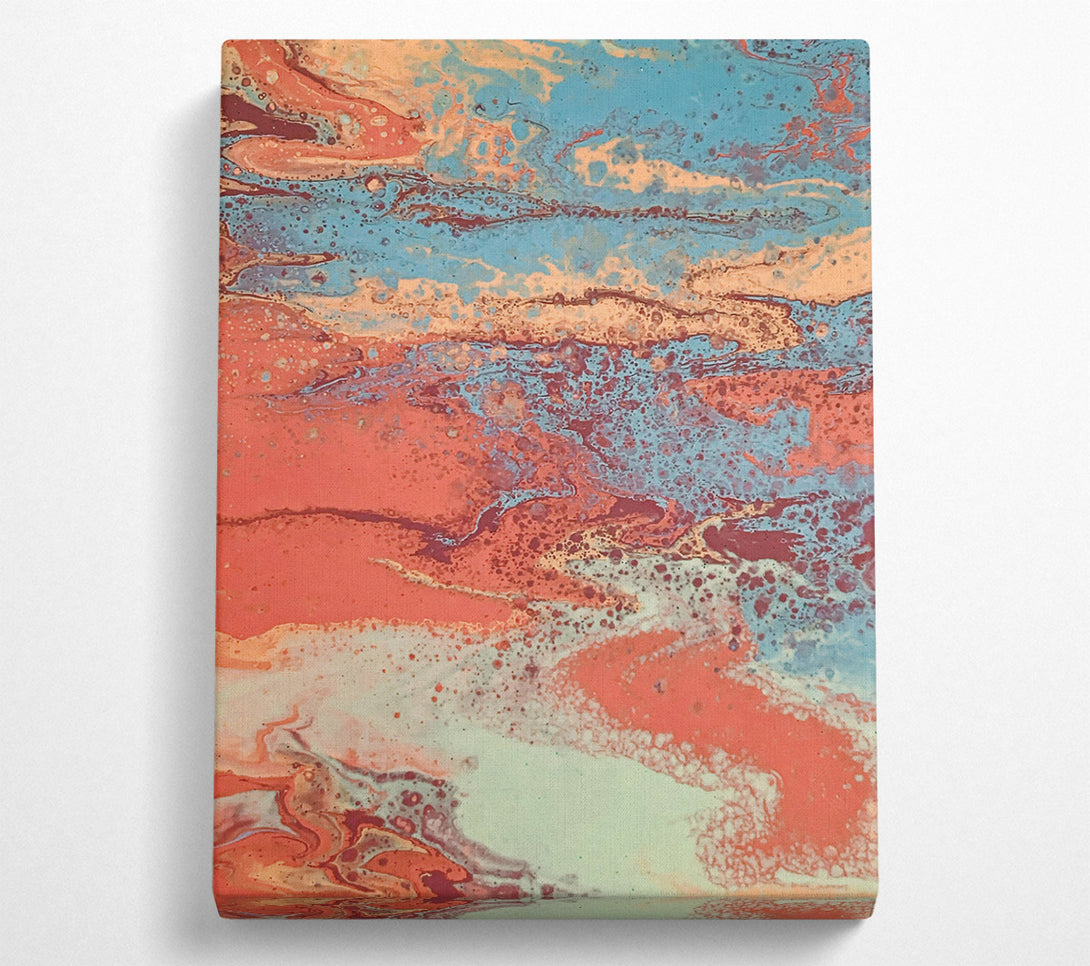  A Canvas Print of Coral Swirl Dreams Canvas Art