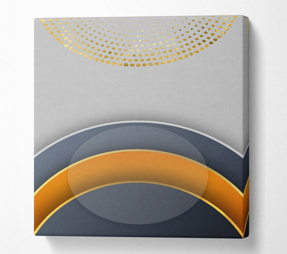  A Canvas Print of Blue And Gold Arches Canvas Wall Art