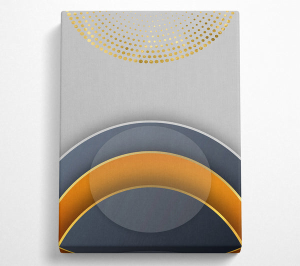  A Canvas Print of Blue And Gold Arches Canvas Wall Art