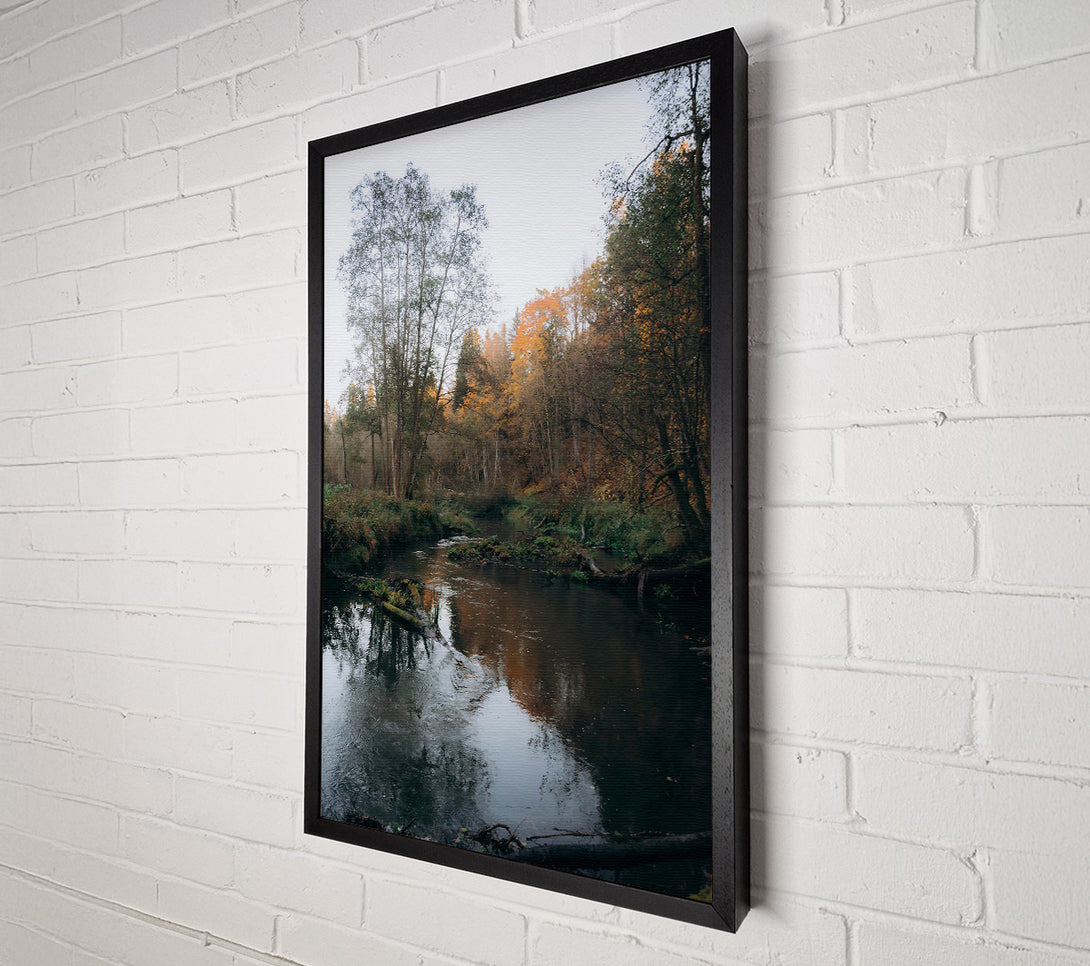  A Canvas Print of Golden River Reflections Canvas Print