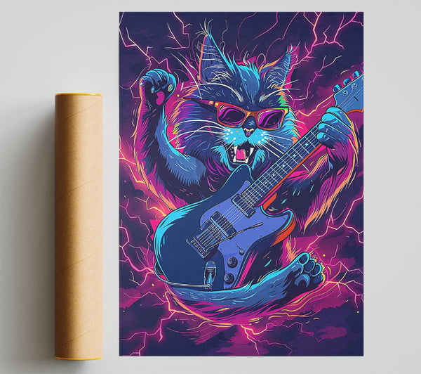 Blue Cat Guitar Solo Poster