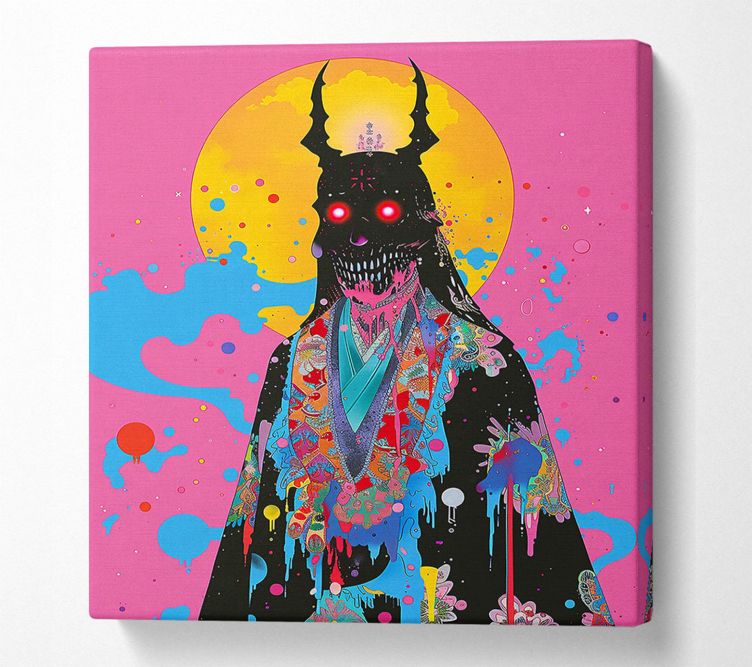  A Canvas Print of Pink Demon'S Drip Canvas Wall Art