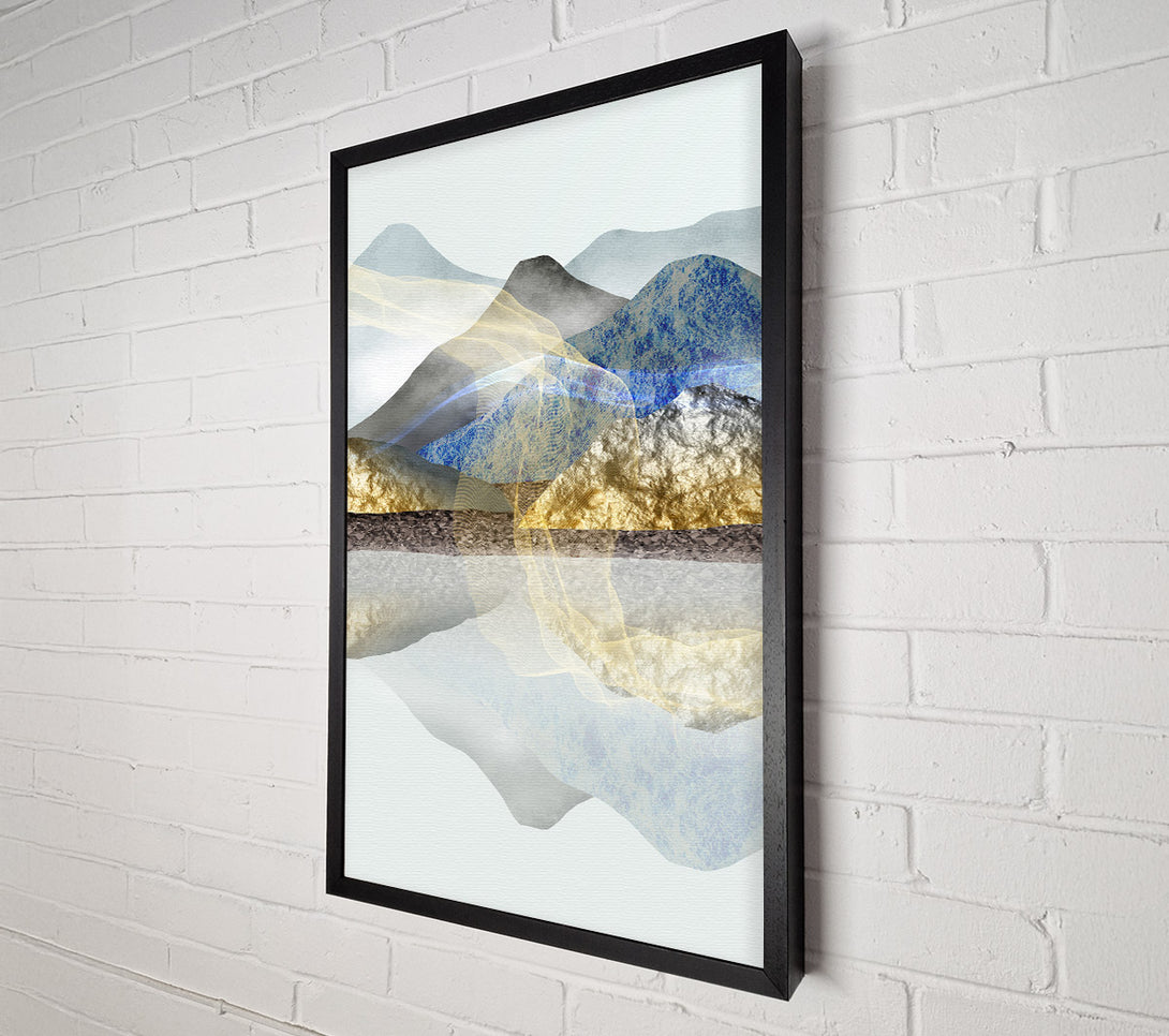  A Canvas Print of Blue And Gold Mountins Canvas Wall Art